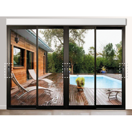 Baie coulissante 4 vantaux