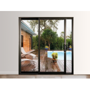 Baie à galandage 2 vantaux refoulement coté gauche