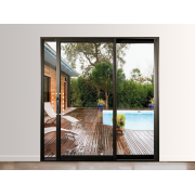 Baie à galandage 2 vantaux refoulement coté droit