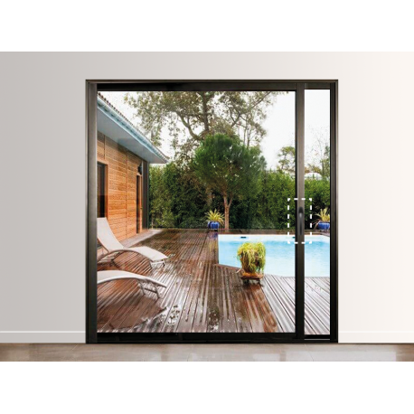 Baie à galandage 1 vantail vers la gauche