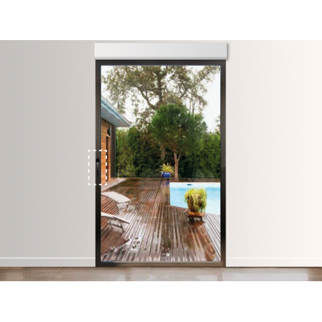 Porte-Fenêtre Aluminium 1 Vantail Tirant Droit (option Ferrage Invisible) avec Volet Roulant Intégré