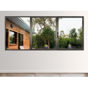 Fenêtre Aluminium 3 vantaux - 2 Ouvrants + 1 Fixe à Gauche (option Ferrage Invisible)