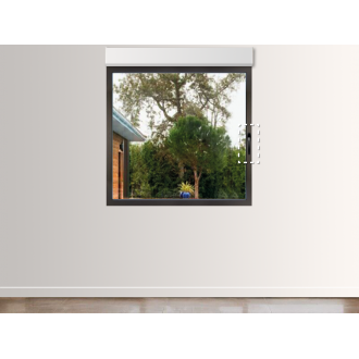 Fenêtre Aluminium 1 Vantail Tirant Gauche (option Ferrage Invisible) avec Volet Roulant Intégré