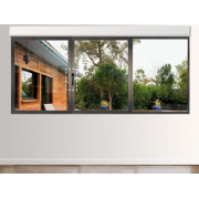 Fenêtre Aluminium 3 vantaux - 2 Ouvrants + 1 Fixe à Droite (option Ferrage Invisible) avec Volet Roulant Intégré