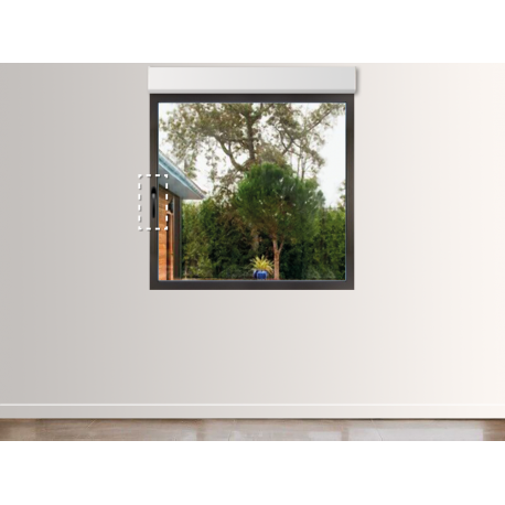 Fenêtre Aluminium 1 Vantail Tirant Droit (option Ferrage Invisible) avec Volet Roulant Intégré