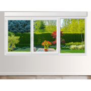 Fenêtre PVC 3 Vantaux (1 Fixe à Droite) avec Volet Roulant Intégré