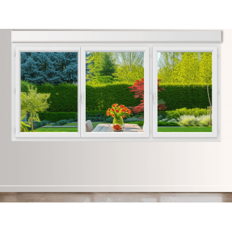 Fenêtre PVC 3 Ouvrants (Seul à Droite) avec Volet Roulant Intégré