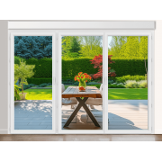 Porte-Fenêtre PVC 3 Ouvrants (Seul à Gauche) avec Volet Roulant Intégré