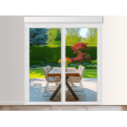 Porte-Fenêtre PVC 2 Vantaux avec Volet Roulant Intégré