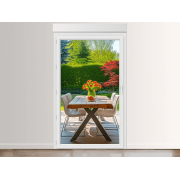 Porte-Fenêtre PVC 1 Vantail Tirant Gauche avec Volet Roulant Intégré