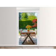 Porte-Fenêtre PVC 1 Vantail Tirant Droit avec Volet Roulant Intégré