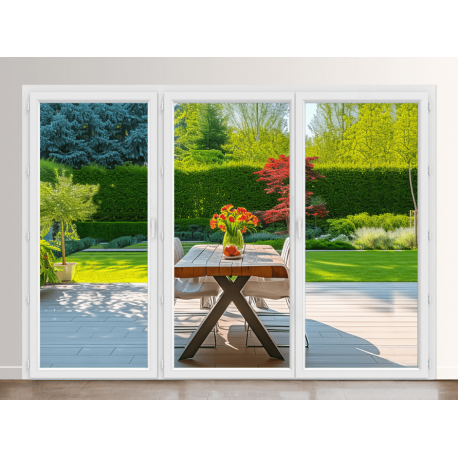 Porte-Fenêtre PVC 3 Ouvrants (Seul à Gauche)