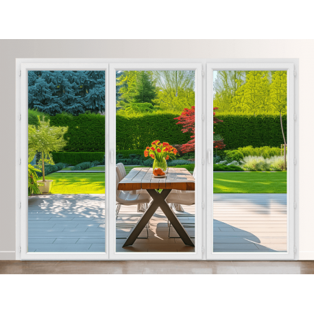 Porte-Fenêtre PVC 3 Ouvrants (Seul à Droite)