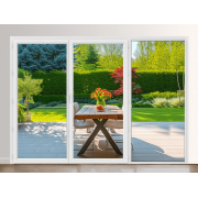 Porte-Fenêtre PVC 3 Vantaux (1 Fixe à Droite)