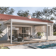 Pergola Toit Plat Panneaux Sandwich 62mm Adossée 6x5m