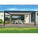 Pergola Aluminium Toit Plat Panneaux Sandwich Isolant 62mm OBX Autoportée Sur Mesure