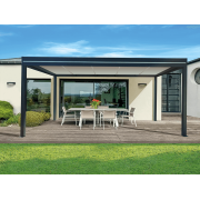 	Pergola Toit Plat Panneaux Sandwich 62mm Autoportée 6x4m	