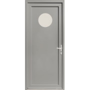 Porte d'Entrée PVC Ionis Hublot Vitrage Sablé Dépoli
