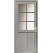 Porte d'entrée PVC Silène 2 semi-vitrée 6 carreaux