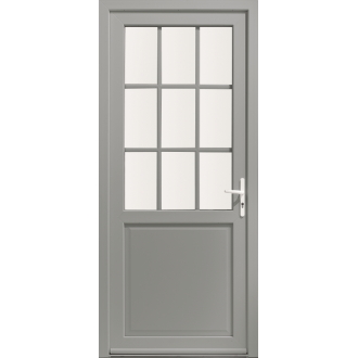 Porte d'entrée PVC Silène 9 semi-vitrée 9 carreaux