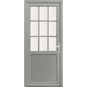 Porte d'entrée PVC Silène 9 semi-vitrée 9 carreaux