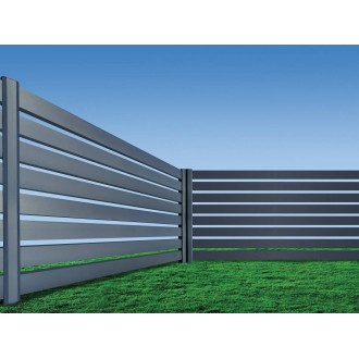 Clôture Aluminium Ajourée Lames 100x20mm à Sceller Sur Mesure