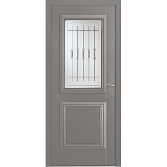 Porte d'Entrée Aluminium Ariane Vitrage Décors Barreaux Sur Mesure
