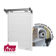 Volet roulant pvc moteur Telco monté dans coffre linteau tunnel