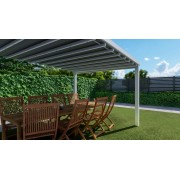 Pergola Toile Rétractable Grande S-Luxe 3x6m Adossée Electrique