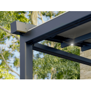 Pergola Aluminium Toile Rétractable Grande S-Luxe Sauleda® Etanche Auto-portée Electrique 