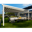 Pergola Toile Rétractable Grande S-Luxe Sauleda® Technical Étanche Auto-portée Électrique (Télécommande) Sur Mesure
