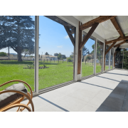 Baie Coulissante Alu Blanc RAL 9016 2 Vantaux 3.4x2.31m