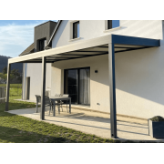 Pergola Adossée V3 Toit Panneaux Sandwich 7x3m