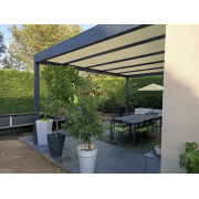 Pergola Adossée V3 Toit Panneaux Sandwich 6x5m