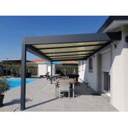 Pergola Adossée V3 Toit Panneaux Sandwich 6x4m