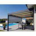 Pergola Aluminium V3 Panneaux Sandwich Isolant 32mm Adossée Sur Mesure