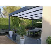 Pergola Adossée V3 Toit Polycarbonate 6x5m