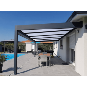 Pergola Adossée V3 Toit Polycarbonate 6x4m