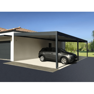 Carport V3 Panneaux Sandwich 32mm Adossé 7x5m