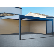 Carport V3 Polycarbonate 32mm Adossé 6x5m