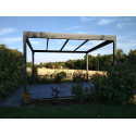 Structure Seule Pergola Aluminium V3 1 Pente Auto-portée (Armature Sans Plaque) Sur Mesure