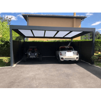 Carport Aluminium V3 Polycarbonate 32mm 6x6m