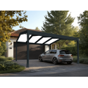 Carport Aluminium Autoporté V3 Panneaux Sandwich Isolant 32mm 2 Pentes Abri Voiture & Camping Car Sur Mesure