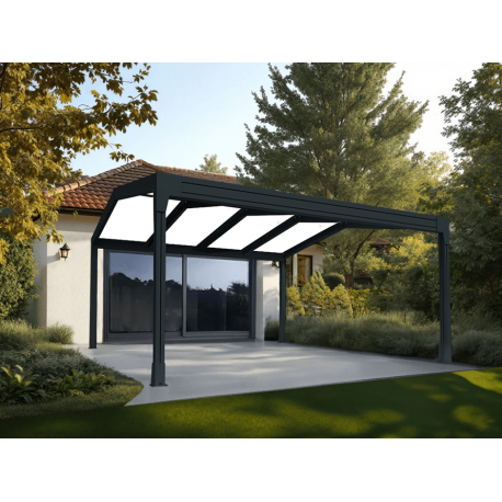 Pergola Autoportée 6x5m V3 2 Pentes Panneaux Sandwich 32mm
