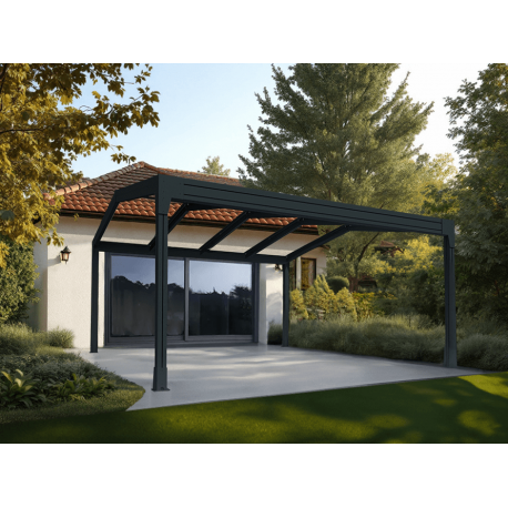 Structure Seule Pergola Autoportée 6x5m V3 2 Pentes