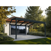 Structure Seule Pergola Autoportée 6x5m V3 2 Pentes