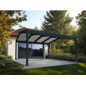 Pergola Aluminium V3 Polycarbonate 32mm 2 Pentes AUTOPORTÉE Sur Mesure