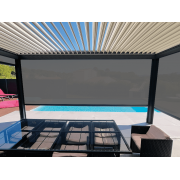 Store ZIP Coffre 105 Micro-Perforé sur Pergola Bioclimatique Sur Mesure