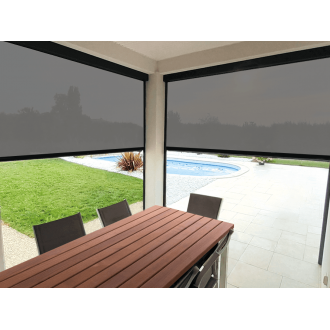 Store ZIP Coffre 105 Micro-Perforé sur Pergola Bioclimatique Sur Mesure