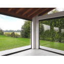 Store Screen ZIP Manuel Coffre 105 Cristal Transparent Intégral pour Pergola & Véranda Sur Mesure